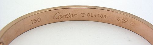 Details about CARTIER LOVE BRACELET 18 K Gold ELECTRO PLATED