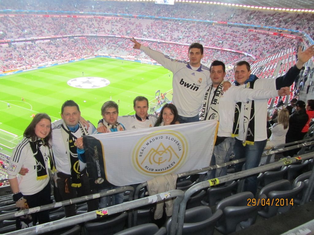 Slovenski navijači Reala so v velikem številu spremljali ljubljence na gostovanju v Münchenu.