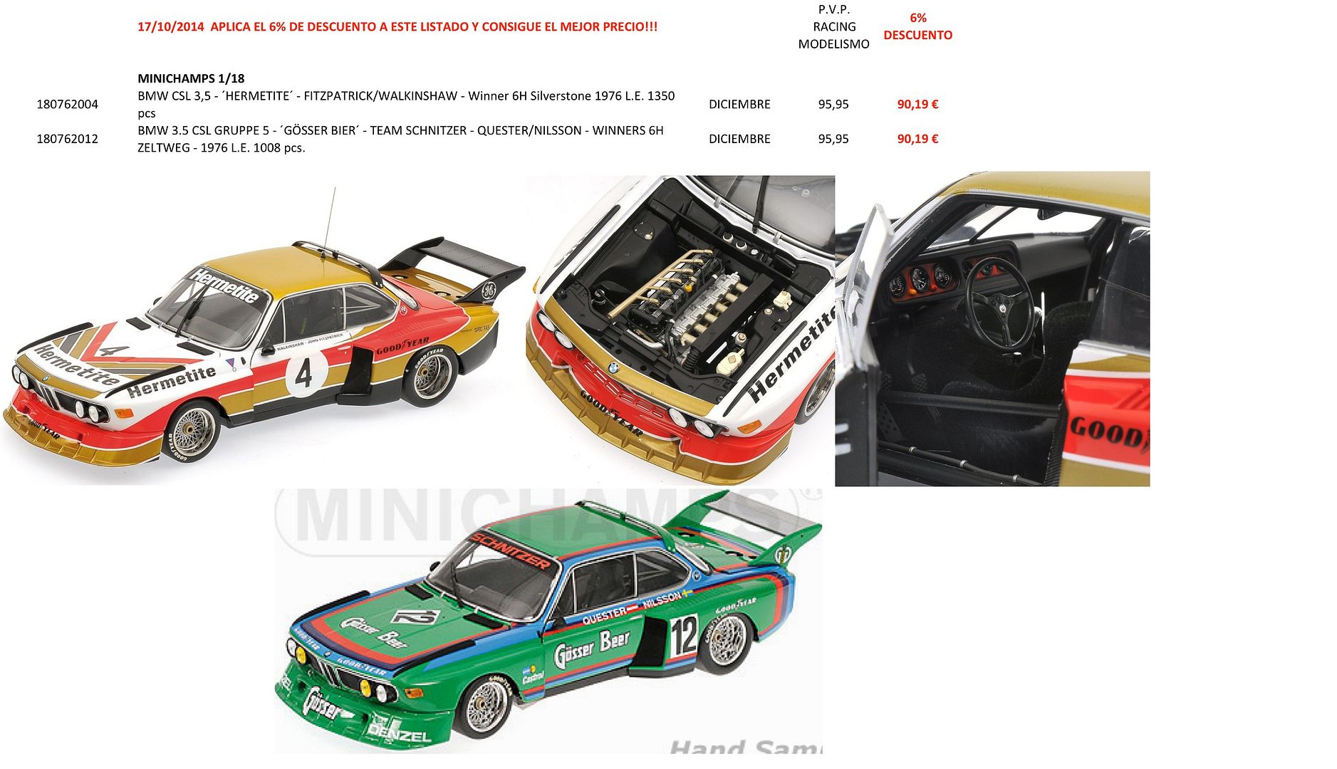ESPECIAL RESERVAS MINICHAMPS 118 6% DESCUENTO www ESPECIAL RESERVAS MINICHAMPS 118 6% DESCUENTO www