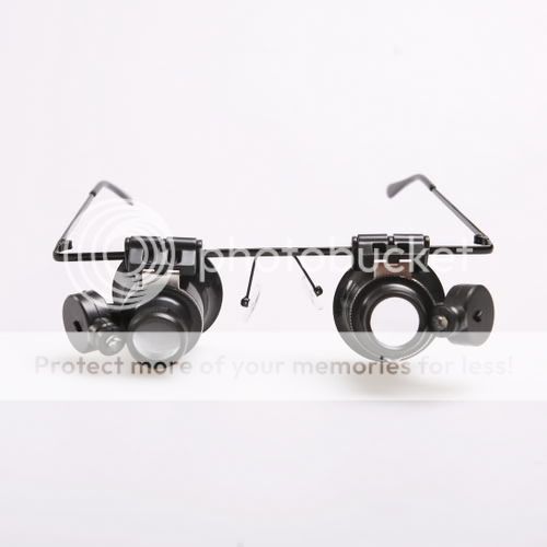 LED Light 20x Eye Glass Loupe Jeweler Magnifier Magnifying Watch