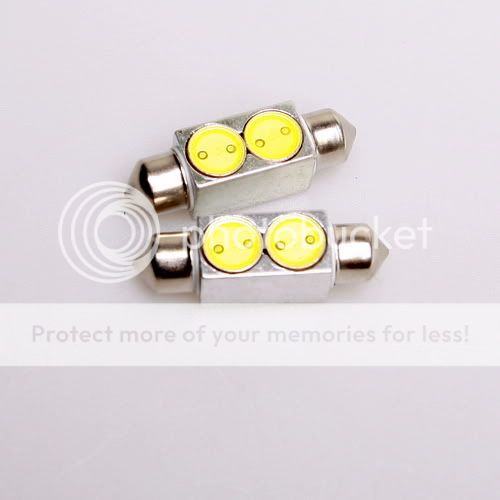 New 36mm 2 LED SMD Lamp Dome Light Bulbs White for Car Auto