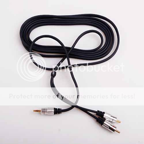 5mm Mini Plug to 2 RCA Male Stereo Audio Speaker Headset Cable 3M 