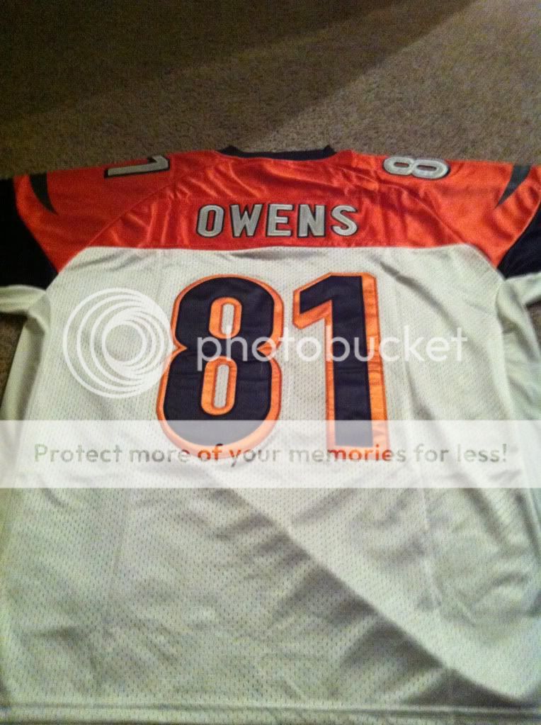 Authentic Terrell Owens NFL Cincinatti Bengals Jersey XXL Extra Large 