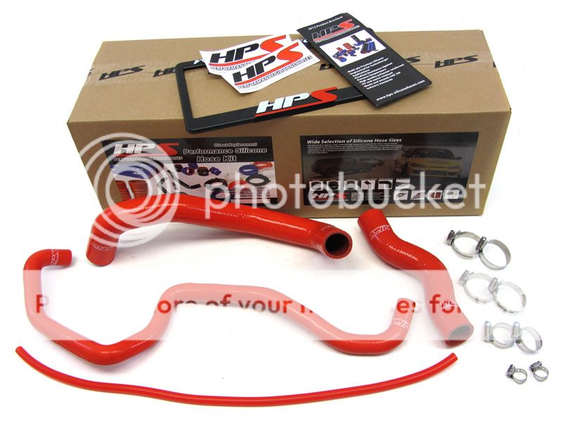 HPS Silicon Silicone Radiator Hose Kit for Infiniti 2003 2007 G35 Red 04 05 06