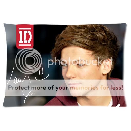   Direction   1D Louis Tomlinson Autograph Signature Siggy Pillow Case