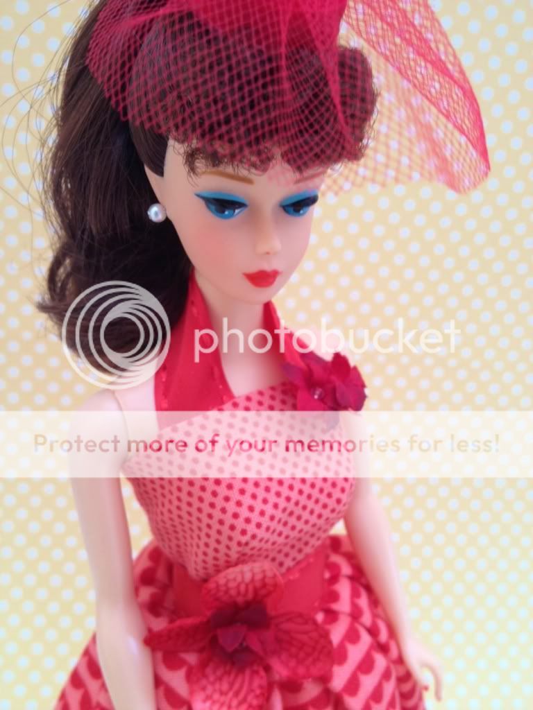 Handmade OOAK Silkstone and Vintage Barbie Clothing (Dress, hat, belt